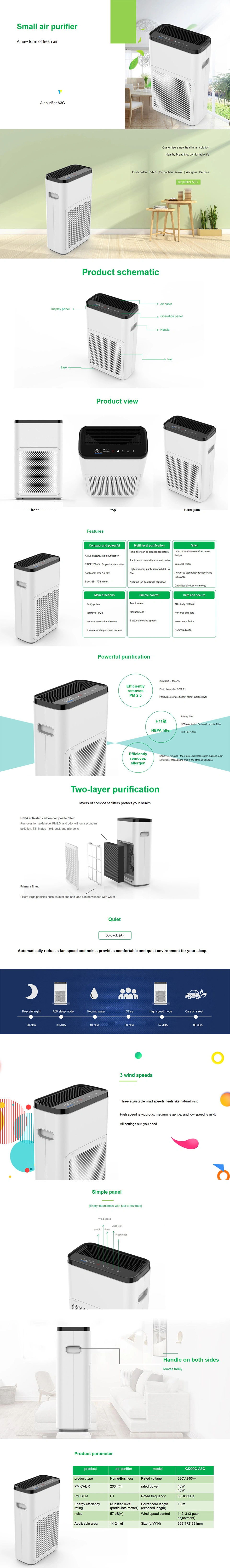 Good Quality Air Purifier with High Efficiency Air Cleaner