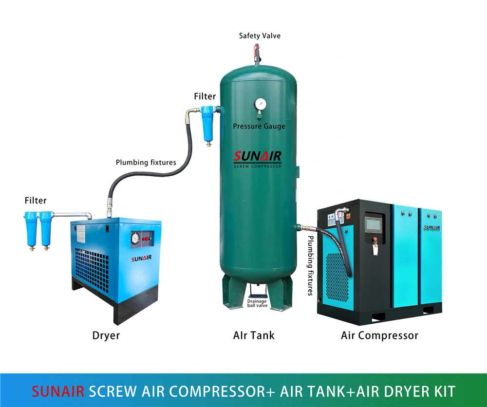 50HP 6.5m3/Min 1.0MPa Refrigerated Compressed Air Dryer