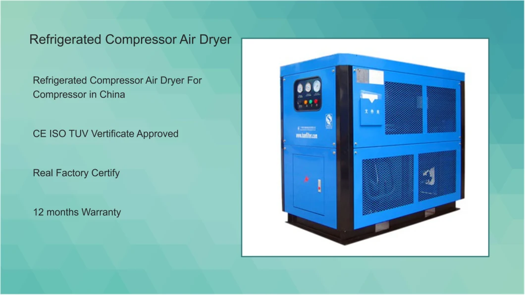 Industrial Factory Price 3.8m3/Min OEM Design 136cfm Refrigerated Compressed Air Dryer Custom 220V 60Hz Screw Compressor Dryer