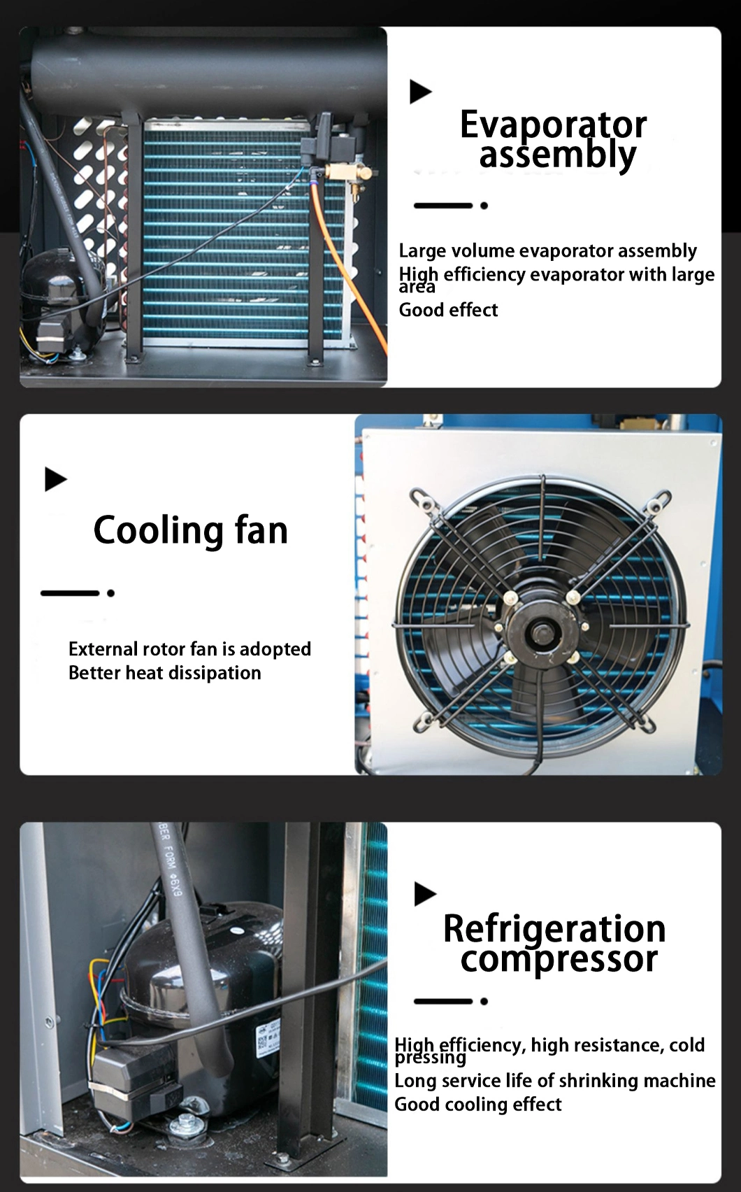 High Temperature Refrigeration Plate Heat Exchange Type Air Dryer with Line Filter for Screw Air Compressor and Compressed Air System R22 R134A R407
