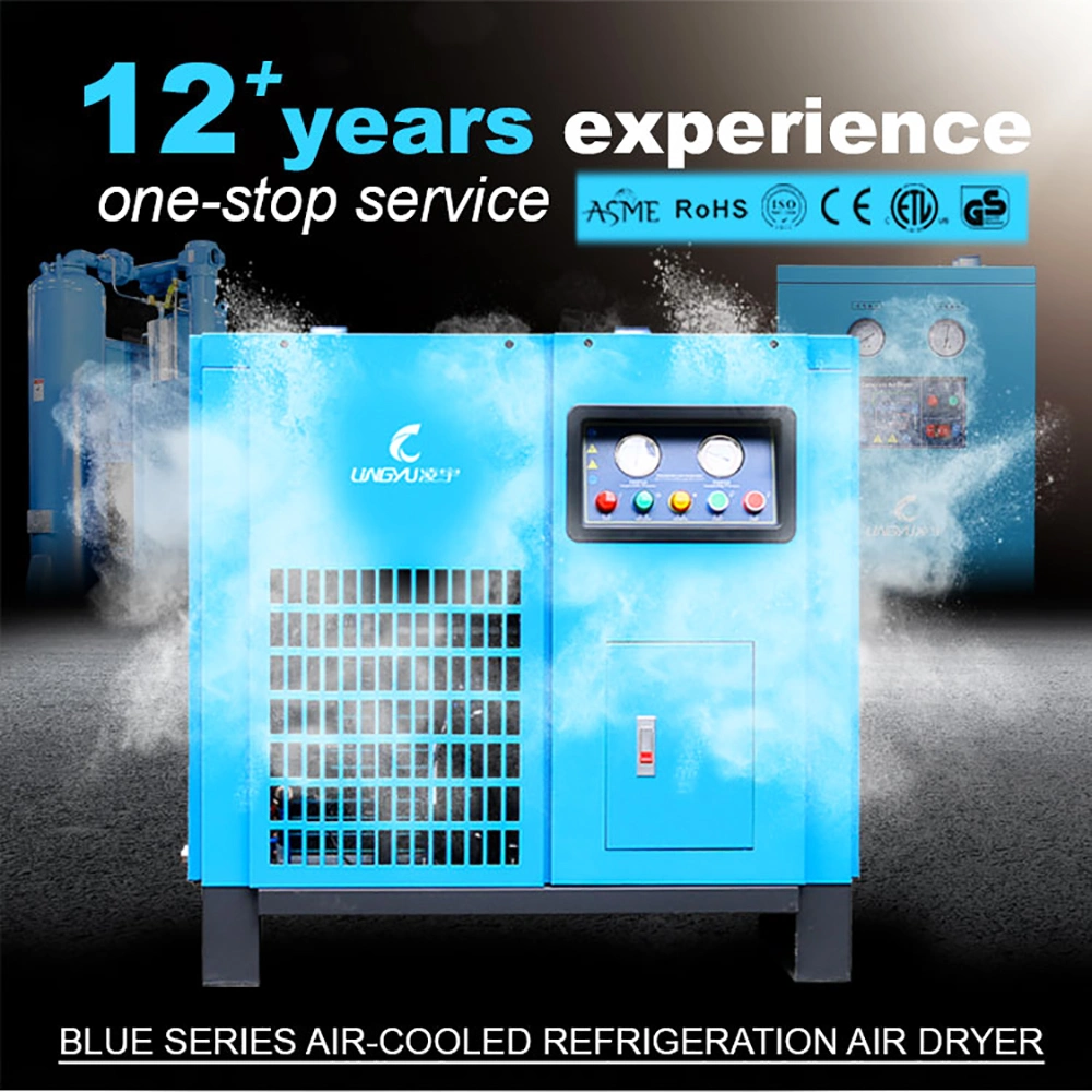 2-10c Dew Point 80c High Inlet Temp. Refrigeration Air Dryer Air Compressor Drying Machine Refrigerated Compressed Air Dryer